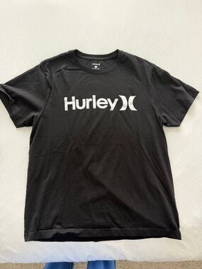 Hurley Black Tee with White Logo